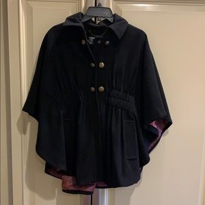Double breasted Cape Wool Coat size M